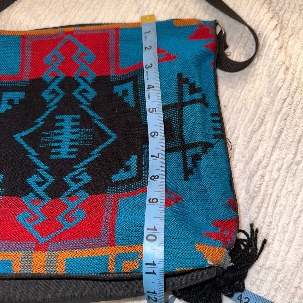 Southwestern Woven El Paso Saddle Bag W/ Tassels Never Worn View 5
